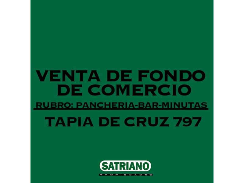 Tapia De Cruz 700 - Fondo de Comercio KIOSCO "DEL POLACO" BAR